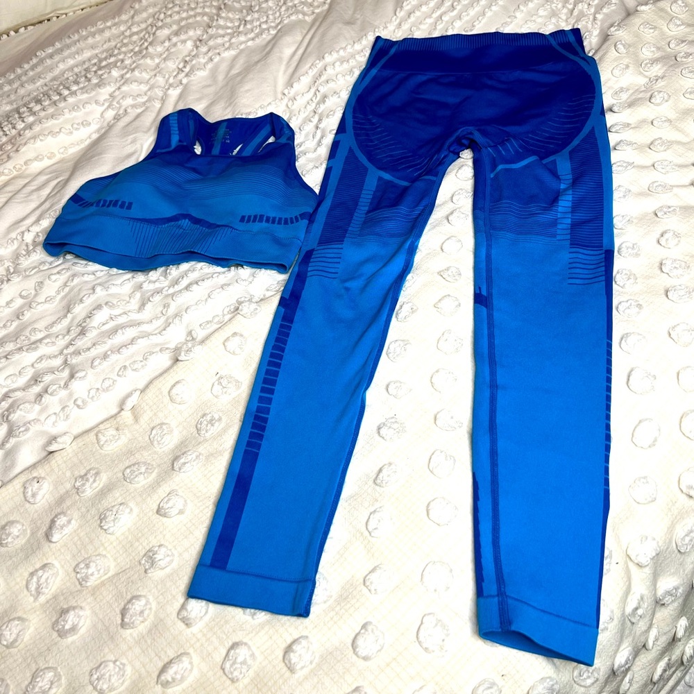 Blue Matching Yoga Set